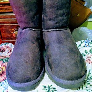 COZIE STEPS 100% GENUINE SHEEPSKIN CLASSIC SHORT BOOTS    GRAY COLOR